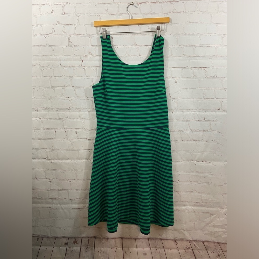 America Eagle Outfitters Dress Womens Size 12 Backless Blue & Green Stripes